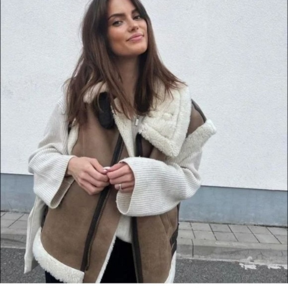 Zara COMBINATION FLEECE VEST - Picture 10 of 16